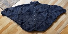 Poncho Strickjacke Gr.40 Blau