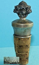 Antik 800er Silber Zierkorken / Flaschenkorken Antique Metalwork Bottle Stopper