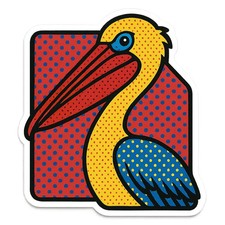 Pelikan 9x9cm Car Decal