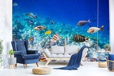 3D Ozean Fische Q1714 Tapete
