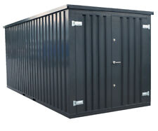 Lagercontainer Doppeltür RAL7021 Anthrazit 4m Materialcontainer Gartencontainer