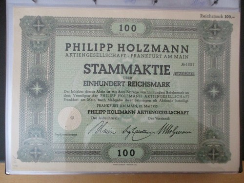 Aktie philipp holzmann - aktie,