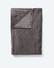 1x Edelzeit Kaninchenfell Optik Wendedecke Wohndecke XXL 170 x 220 cm  Grau