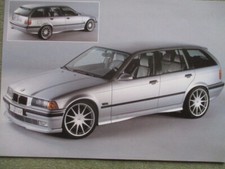 hartge BMW 3er Touring E36 Prospektblatt Tuning Brochure 1 Seiter Querformat