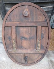 rustikale Bar Schrank aus massivem Holz mit 4 Gläßer