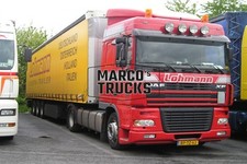 LKW Foto DAF XF Planensattelzug Niederlande rot Lohmann DEUTSCHLAND OSTER #c3cg