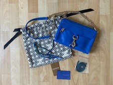 Rebecca Minkoff Mini MAC Crossbody Tasche | Blau Gold | Rarität | Rechnung | Neu