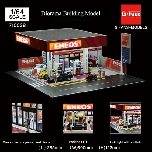 Fans led diorama garage - g-fans, 1/64