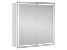 Badezimmerspiegelschrank Lucy, LED, mit Beleuchtung, Spanplatte, 72 x 69,6cm - A
