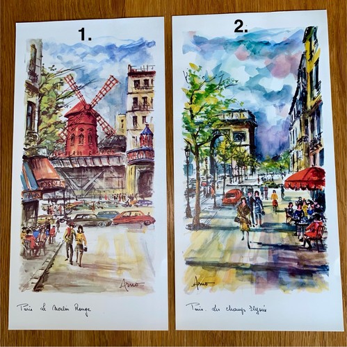 Aquarell bilder paris - aquarell,