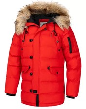 Winterjacke Pit Bull West Coast PitBull Gesteppt Parka-Jacke Rot Kingston II