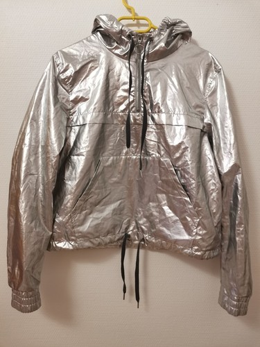 Metallic silber regenjacke - silber,