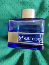 Gouloises Zuckerspender Glas und Metalldekor, blau