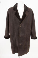 BUGATTI Herren Mantel Merino-Lammfellmantel Gr. 102 Echtes Leder Gr. 102 Braun 