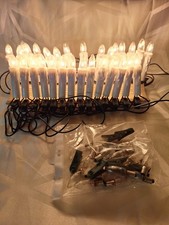 Vintage Weihnachtslichterkette mit 30 Lichtern zum Anklipsen mit Ersatzteilen