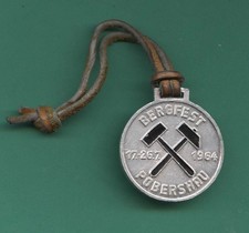 Alte DDR Plakette Bergfest Pobershau 1964 Bergmann Bergbau