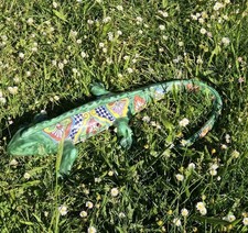 grüner Leguan/Echse Keramikfigur typische Talavera Bemalung Puebla/Mexiko  TOP