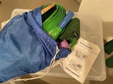 Slackline Set (grün, mit Ratsche, Baumschutz, Beutel) im Sehr Guten Zustand