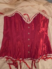 Corsage kunstseide rot weiss - corsage,