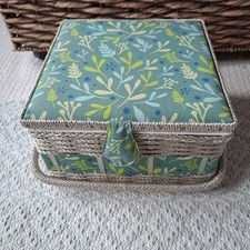 Nähkästchen Nähkorb Nähkasten Nähbox ohne Inhalt Nähkassette Stoff Nähkörbchen