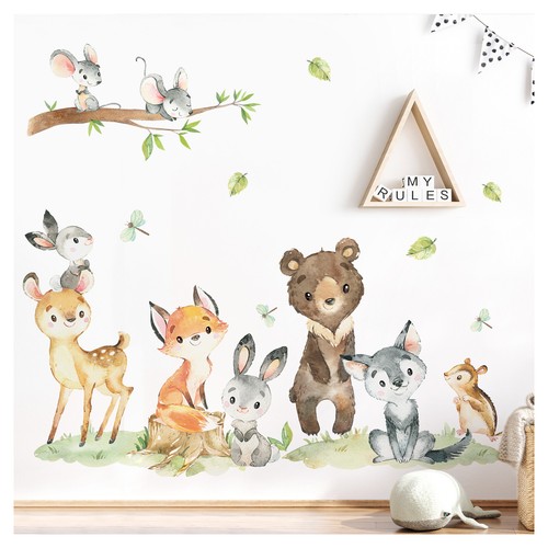 Wandsticker waldtiere - wandsticker,