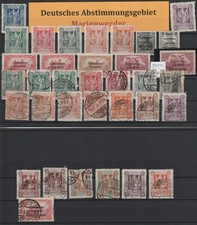 35 BM Deutsche Abstimmungsgebiet Marienwerder Gestempelt - * - Falz siehe Bild