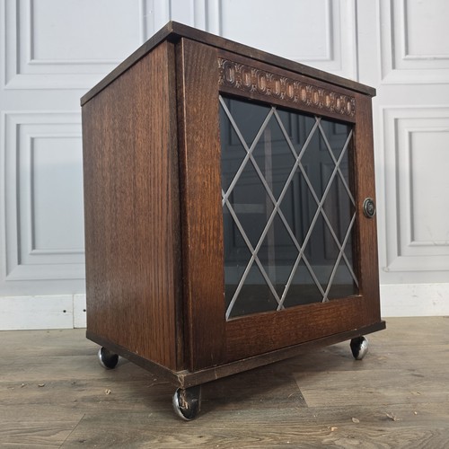 Vintage eiche glasvitrine - vintage,