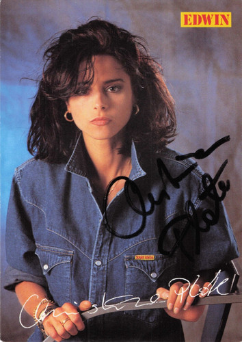 Christina plate autogrammkarte - christina,