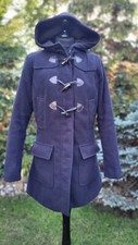 LISA TOSSA * Dufflecoat * Wolljacke * Dunkelblau Grau * Größe 38 * 