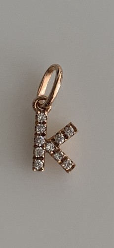 Buchstabe 18k rosegold - "k, /