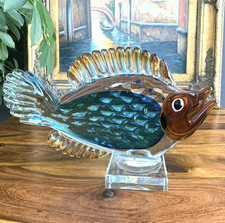Glasfigur Fisch Skulptur Glas