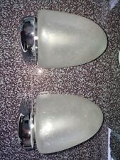 2 Wandleuchten Badleuchten Spiegelleuchten Lampen Vintage Glas Chrom Bubble 