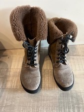 WOLKY Leder-Fell Stiefel 38, Braun - wenig getragen - tolle Hingucker