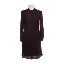 Set, Kleid, Größe: 40, Rot/Schwarz, Seide/Viskose, Leopard, Damen #WpW