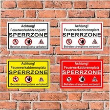 Schild Achtung Sperrzone