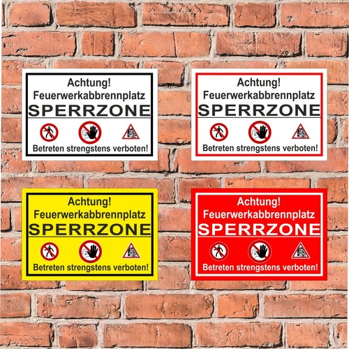 Schild achtung sperrzone - achtung,