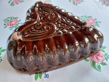 Backform Herz Schale Keramik braune Keramik - zum Hängen - Deko