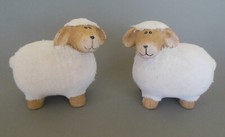 Schaf Schafe 2 Stück mit Fell 15 cm hoch Figur Dekoration Tierfigur Verarbeitung