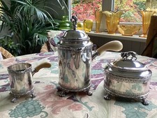 Antikes Kaffee–/ Teeservice. 830 er Silber. Schweden 1917