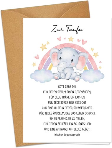 Romantische taufkarte - romantische,