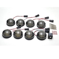 8X Komplett Set Lampe Licht Blinker Für Land Rover Defender 90 110 Schwarz Smoke