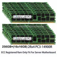 Samsung 16GB PC3-14900R Ram DDR3-1866 MHz ECC REG RDIMM for Server (2 minimum)