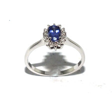 Damenring 9 kt Weißgold mit