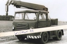 Oldtimer-Foto DDR VEB Kraftverkehr Bau IFA Takraf Hebezueg Kran LKW Puma