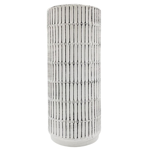 Vase weiß schwarz - , 35