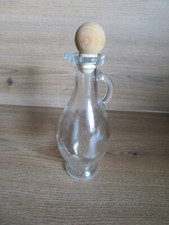 Karaffe aus Glas für Olivenöl mit Holz-Korkstöpsel ~ 200 ml