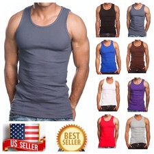 Men S-5XL 100% Cotton Tank Top