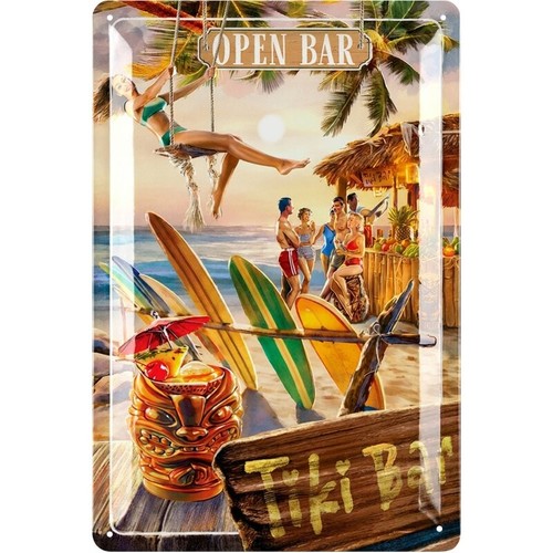 Blechschild tiki bar - blechschild,