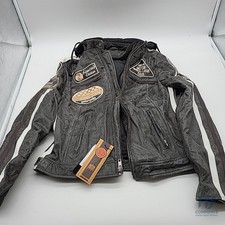 URBAN 5884 Motorradjacke Damen Mit Protektoren, Damenjacke aus Lammleder, Gr. M