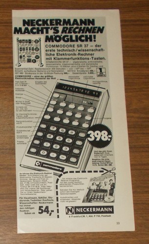 Seltene werbung commodore - commodore, sr